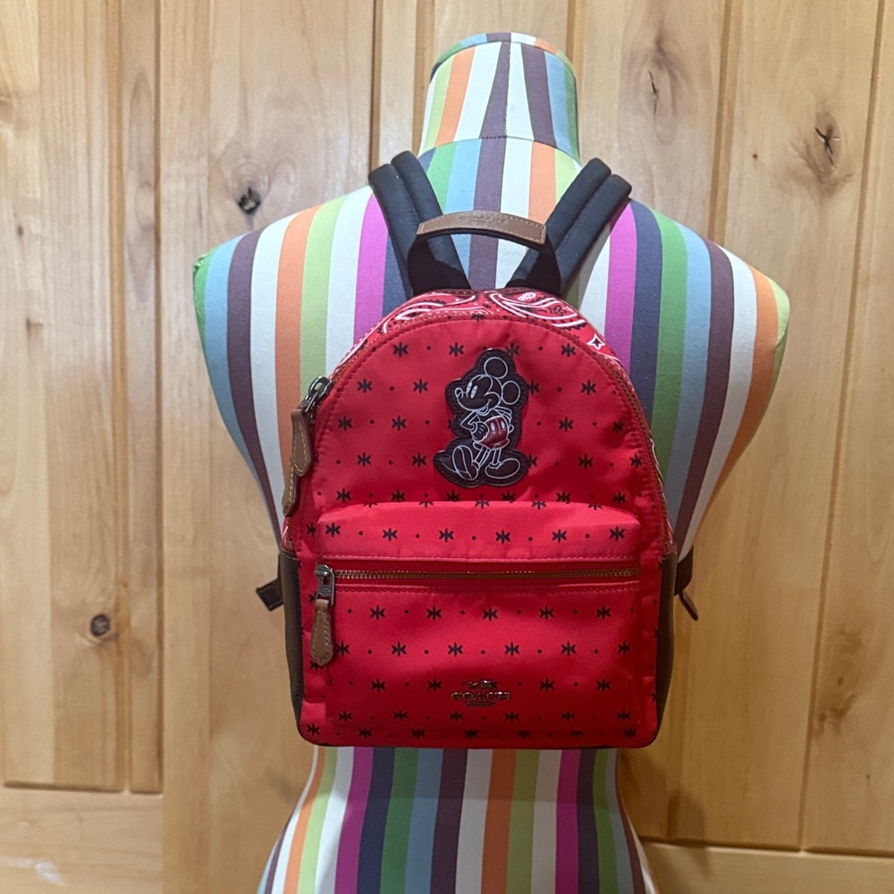 Coach Disney X Mini Prairie Red Backpack